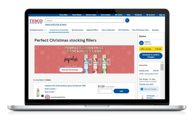 impulse and tesco