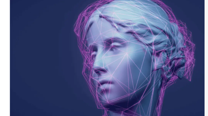 Image of statue with AI effects
