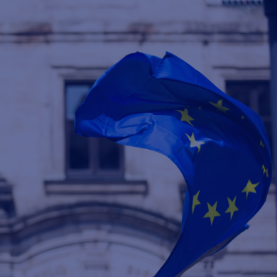 EU flag in the wind