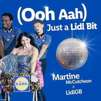 Martine McCutcheon sat in a trolley
