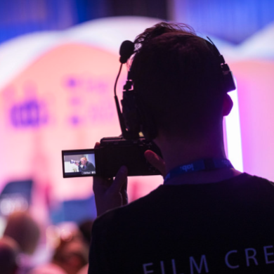 Film crew at IAB event