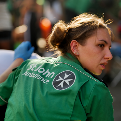 St Johns ambulance employee
