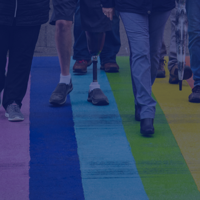Rainbow sidewalk