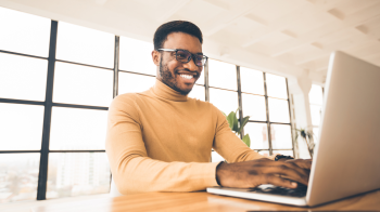 man on a laptop